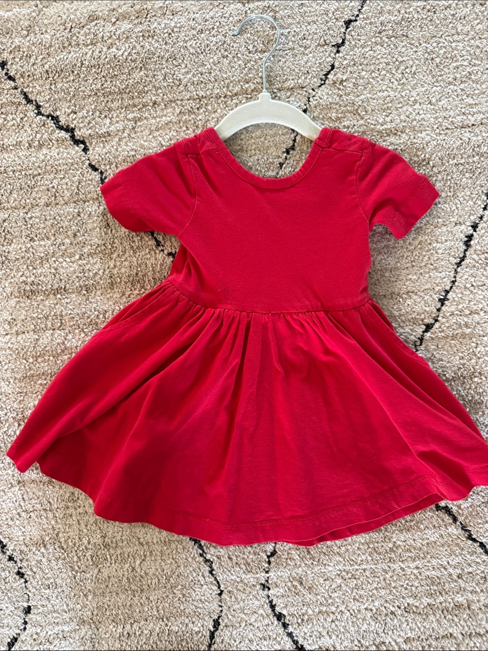 Ruffle Butts Red Short Sleeve Twirl Dress